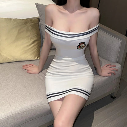Women's Off-Shoulder White Bodycon Dress