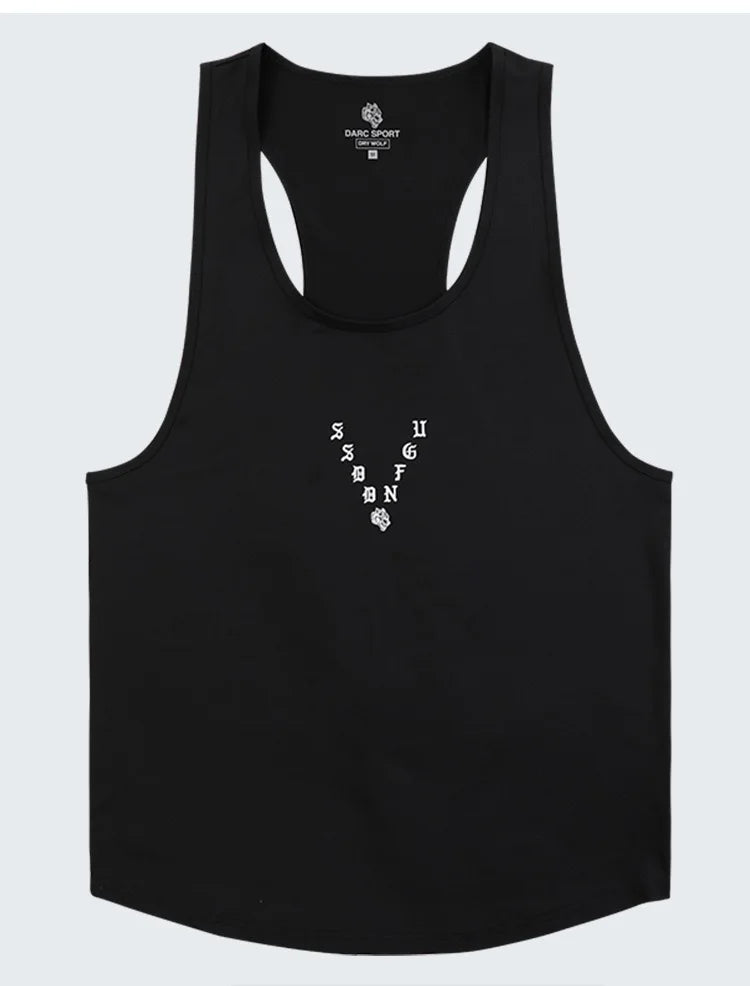 Men's Wolf Graphic Breathable Bodybuilding Tank Top