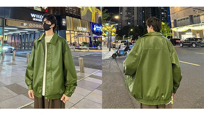 Youth Fashion Men Leather Jacket Casual Zipper Black Motorcycle Waterproof Windproof Pu Bomber Coat