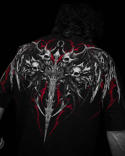 BREATHEDIVINITY Goth dark style pure cotton sports fitness men's short-sleeved t-shirt