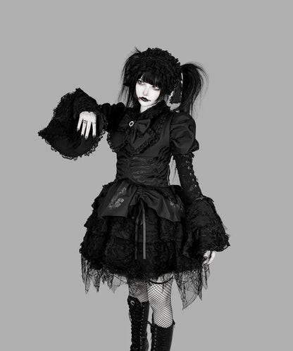 Women's Harajuku Gothic Lolita Mini Dress