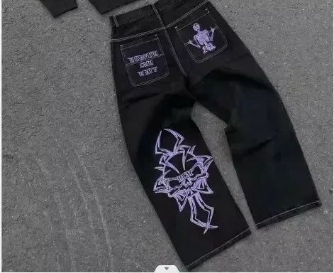 Women's Y2K Distressed Multi-Pocket Cargo Jeans