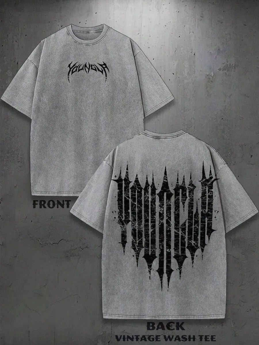 Summer Men's Pure Cotton Washed T-Shirt Retro Street Outdoor Men's - APEX RITUAL men's t-shirts