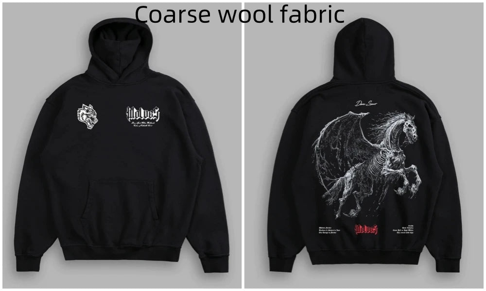 Men's Fleece-Lined Oversized Graphic Sweatshirt
