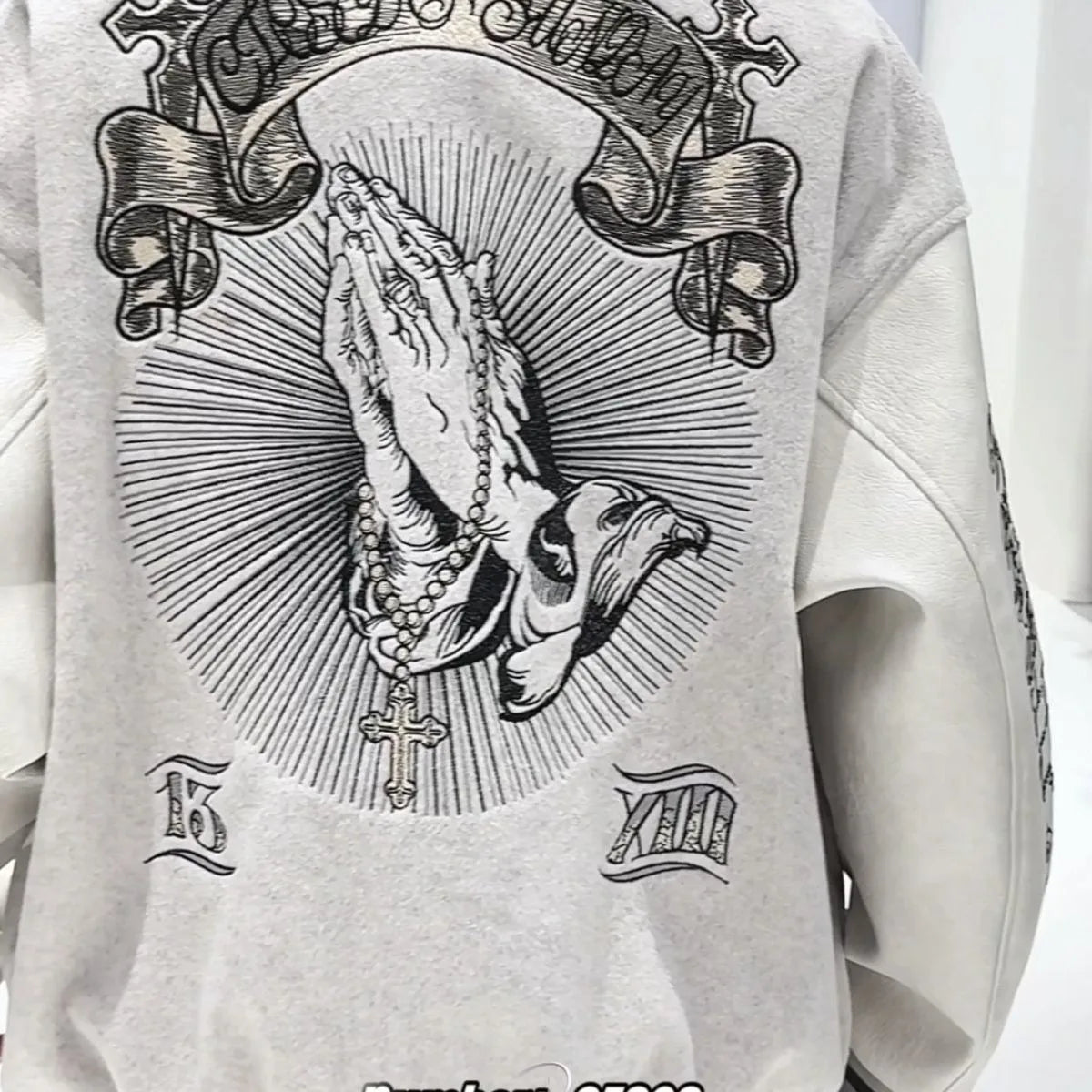 Embroidery bomber Jacket Men Splicing PU Leather Sleeves Spring Autumn Streewear varsity Jacket Baseball Coats Men Clothing