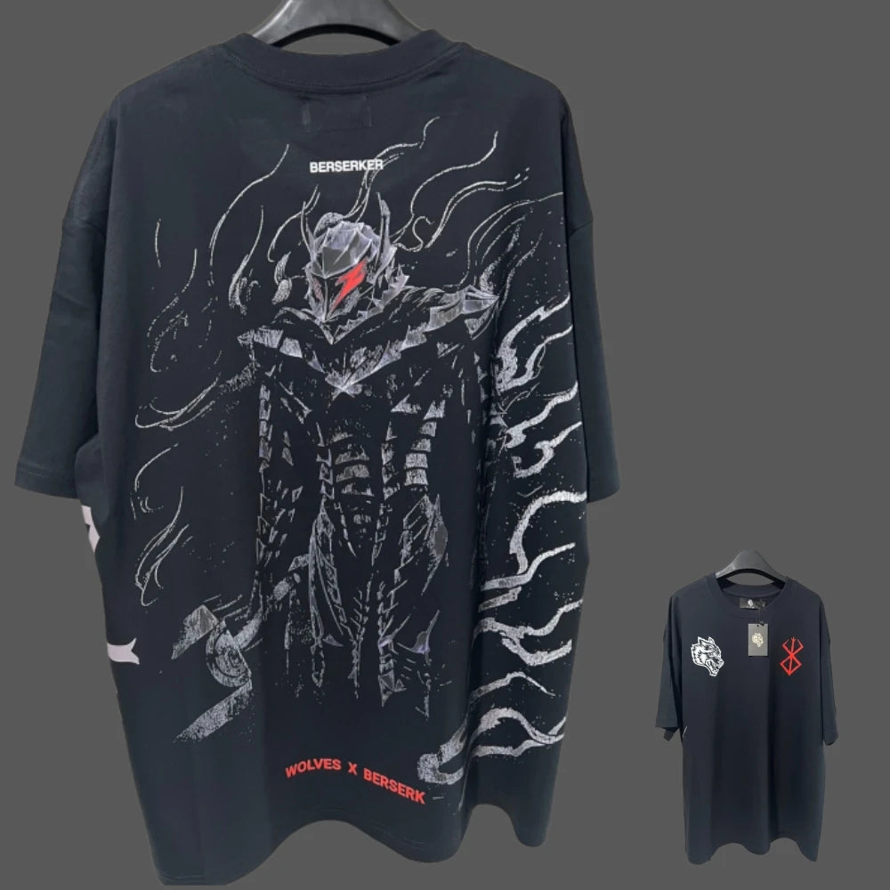 Apex Ritual – アニメプリント メンズクルーネックTシャツ – ゆったりカジュアル フィットネストレーニング コットンTee