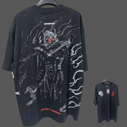 Apex Ritual – アニメプリント メンズクルーネックTシャツ – ゆったりカジュアル フィットネストレーニング コットンTee