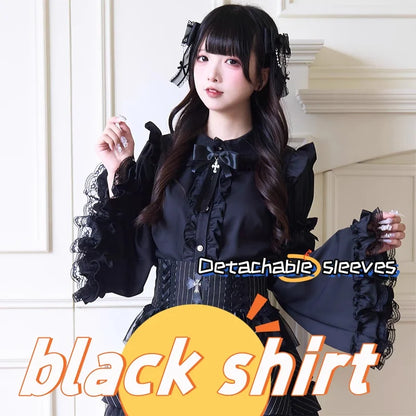 Women's Jirai Kei Lolita Long-Sleeve Blouse