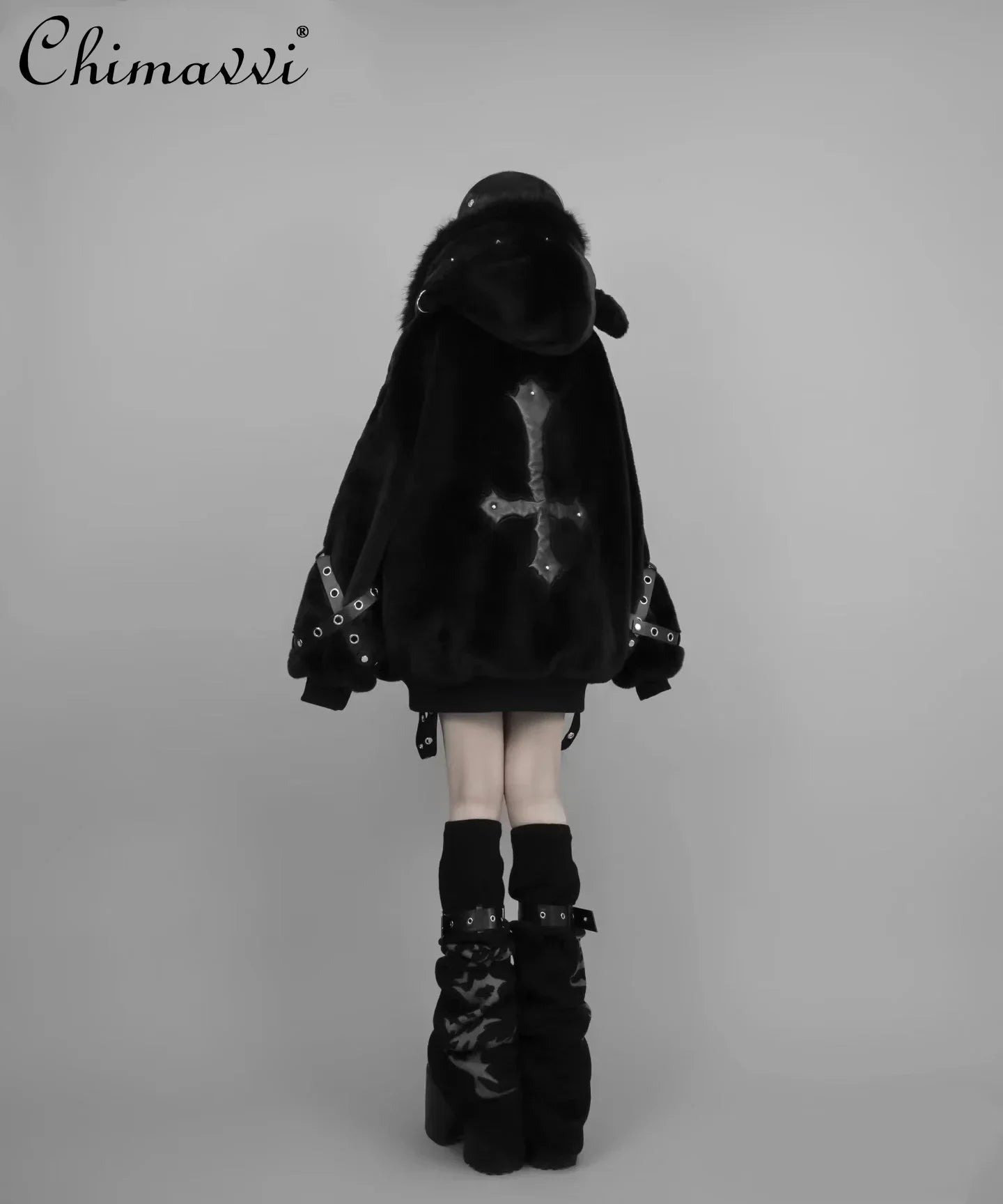 Women's Harajuku Plush Ear Fur Coat