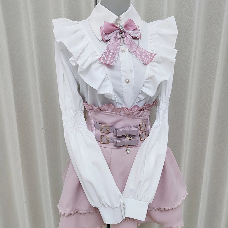 Women's Jirai Kei Lolita Long-Sleeve Blouse