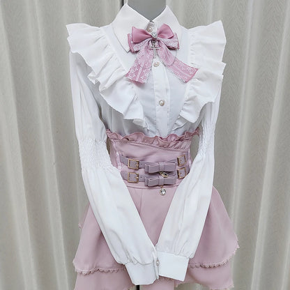 Women's Jirai Kei Lolita Long-Sleeve Blouse