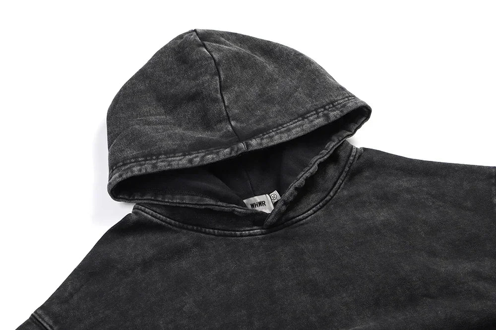 Apex Ritual – Men's Y2K Skull Print Oversized Hoodie – Vintage Hip Hop Pullover Sweatshirt