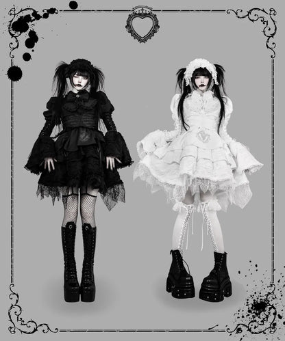 Women's Harajuku Gothic Lolita Mini Dress