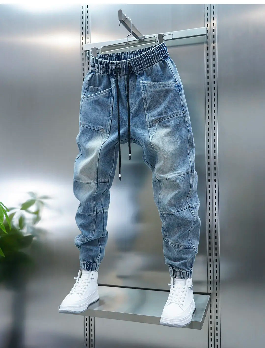 Fashionable Harem Jeans Outdoor Casual Men's Trousers Luxury Brand Men Clothing