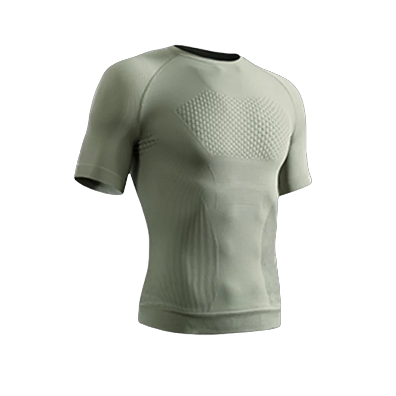 Summer Men Short Sleeve T-Shirt Breathable Compression Gym Running T Shirt Man Casual Tops Seamless Fitness Shirts Man Clothing