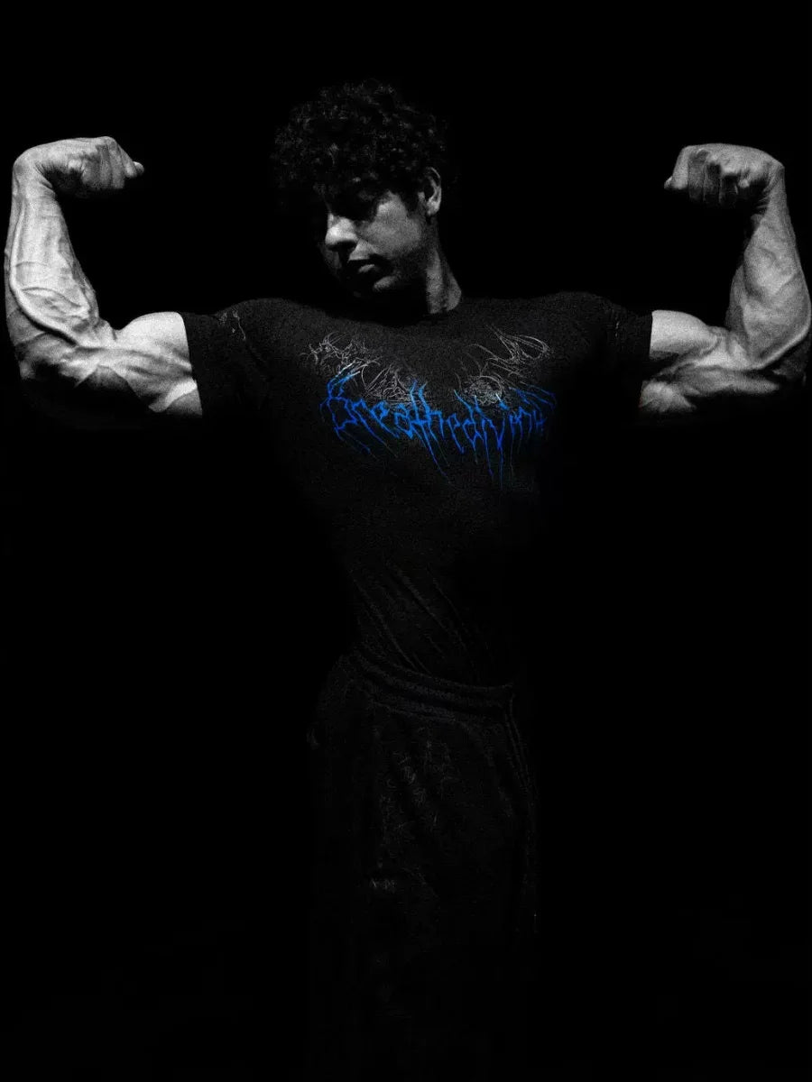 Breathedivinity Quick-drying Compression Shirt with High Elasticity and Breathability for Training Short-Sleeved Sports T-Shirt