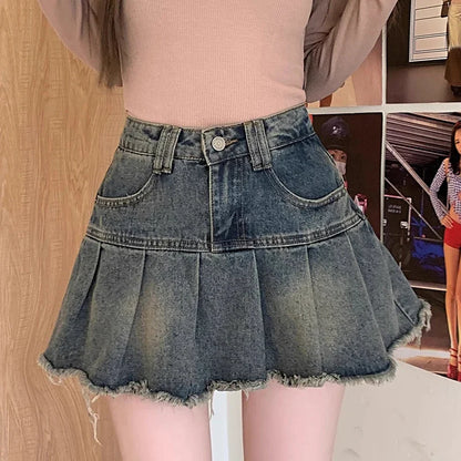 Women's Y2K Harajuku Denim Mini Skirt