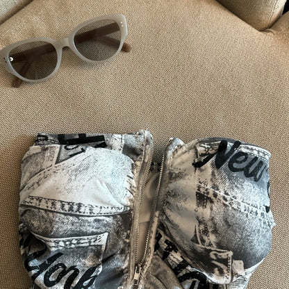 Sexy American Girl Camouflage Print Tube Top Vest Women's Summer Zipper Open Cardigan Shoulder Bared Short Style Top