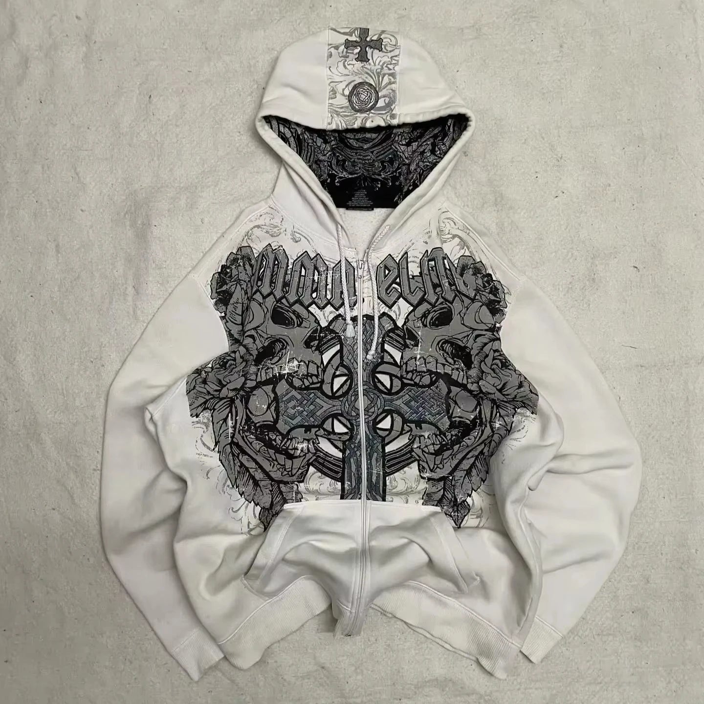 Apex Ritual – Y2K原宿ヴィンテージレター刺繍ジャケットレディース – ゴシックヒップホップカジュアルコート