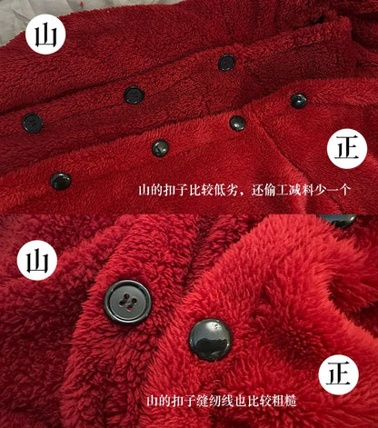 Virtual Alice Dark Gothic Demon Death Skull Horned Hooded Robe Thickened Coral Fleece Winter Warm Long Sleepwear Loungewear