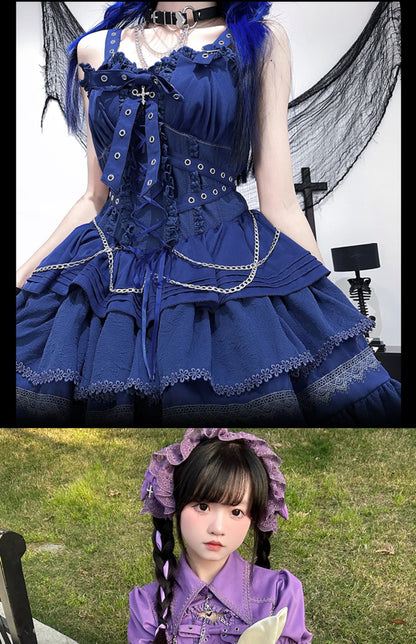 Women's Harajuku Gothic Chain JSK Dress