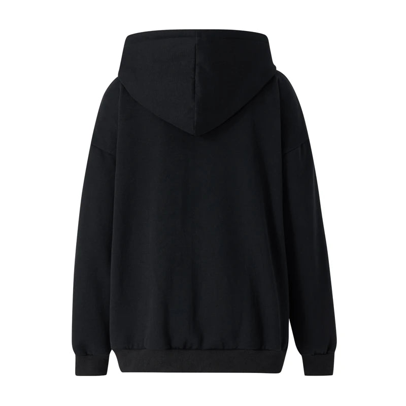 Hoodie Kawaii Y2k Anime Cartoon Goth Zip Up Hoodie Woman Harajuku Streetwear Loose Long Sleeve Sweatshirts Femme Sweatshirts