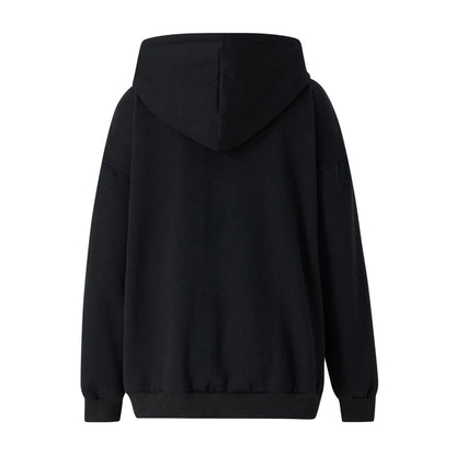 Hoodie Kawaii Y2k Anime Cartoon Goth Zip Up Hoodie Woman Harajuku Streetwear Loose Long Sleeve Sweatshirts Femme Sweatshirts