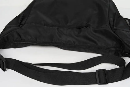 Shopper Nylon Shoulder Gothic Black Crossbody Messenger Tote Bags For Men Women's Hip Hop Techwear Satchel Waist Goth Postman