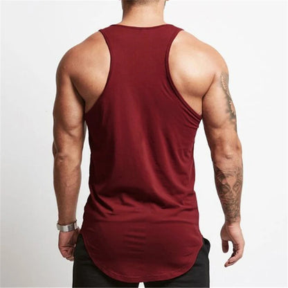 Bodybuilding New Brand Solid Tank Top Men Stringer Tanktop Fitness Singlet Sleeveless Shirt Workout Man Undershirt Gym Clothing