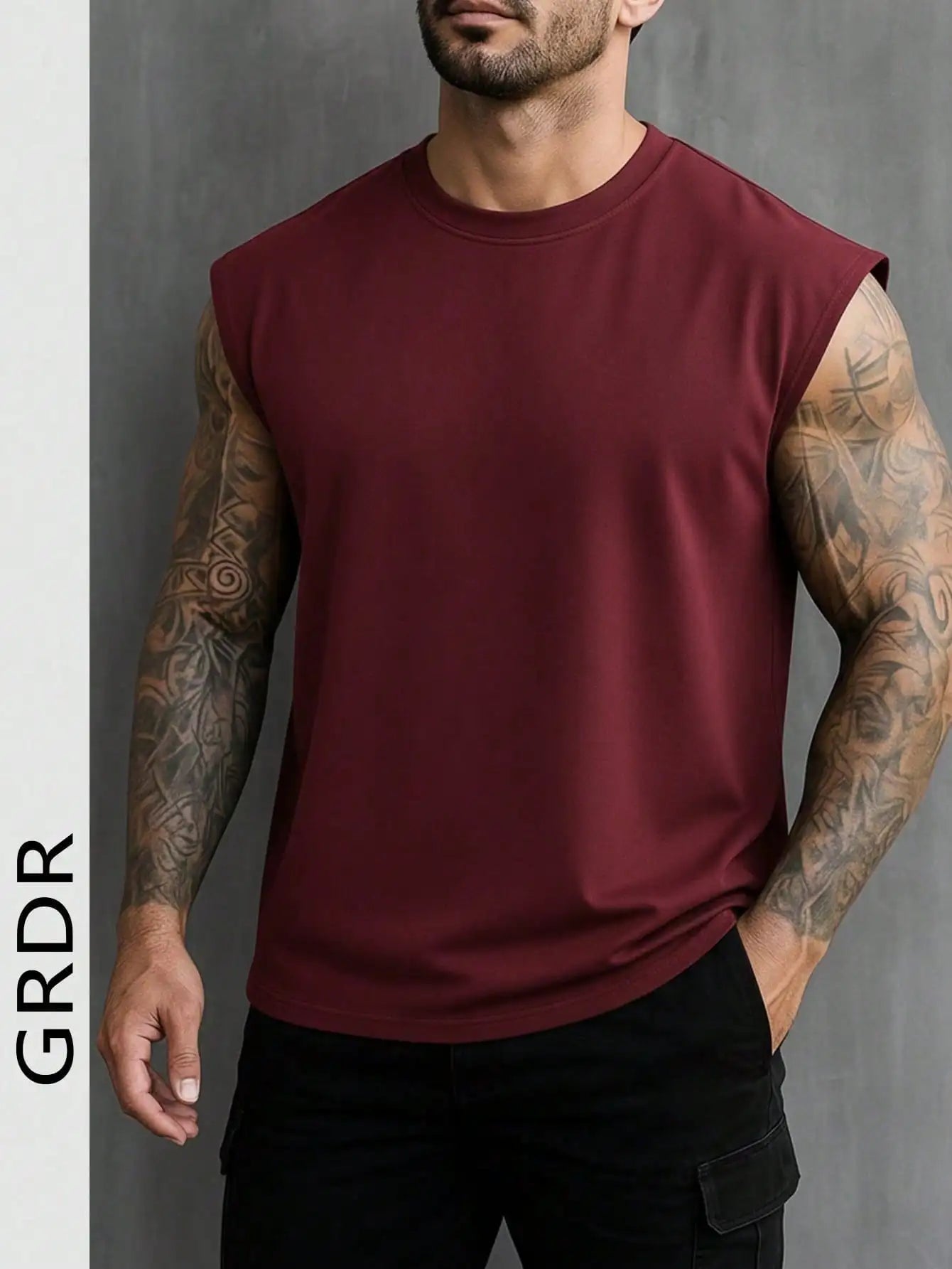 Men's White Sleeveless T-Shirt Tank Top Casual Loose Fit O-Neck Basic Vest Summer Gym Workout Streetwear Tops
