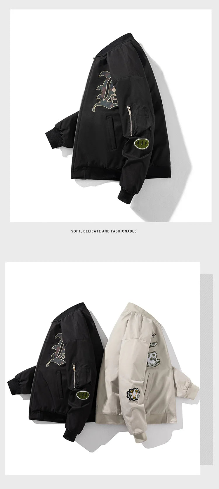 Autumn Winter Pilot Jacket Men Women Badge Star Vintage Bomber Jacket Embroidery Men Fashion Hip Hop Windbreaker Coat Streetwear
