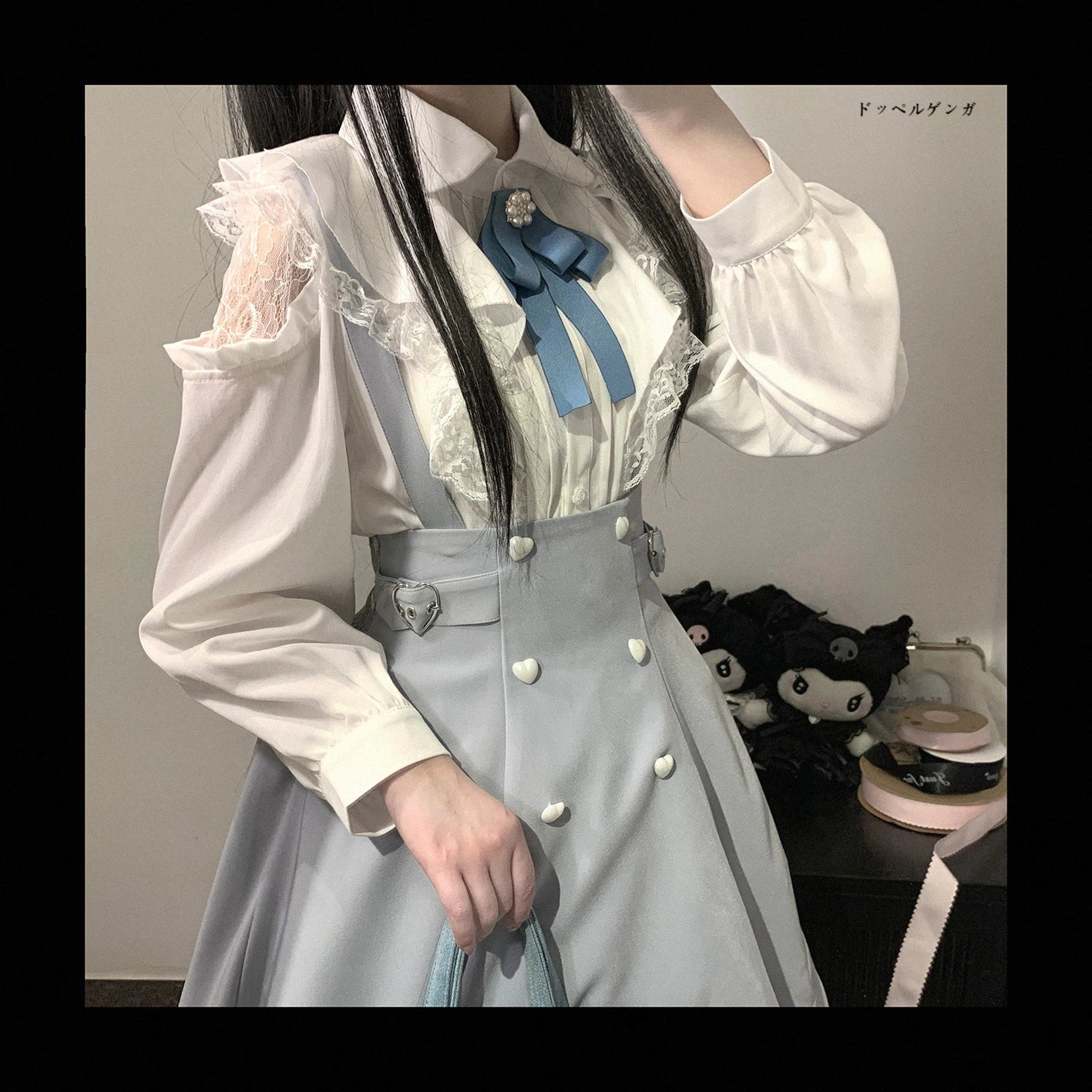Women's Jirai Kei Lolita Long-Sleeve Blouse