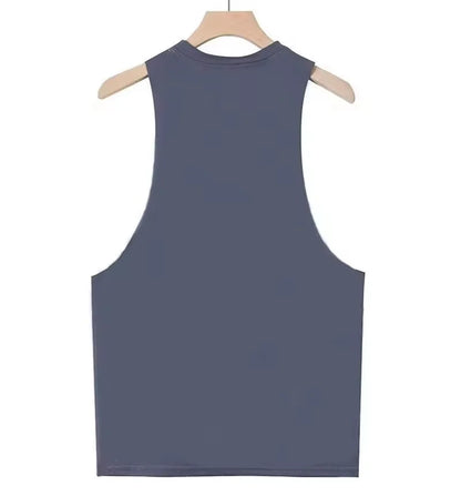 2025 Summer fitness Tank Top Men Fashio Comfortable Printed Loose tops Retro Style Sports Leisure Sleeveless vest Men sportswear