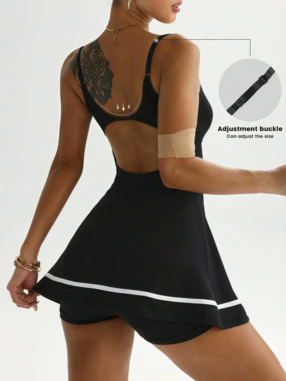 Women's Color-Block Tennis Mini Dress