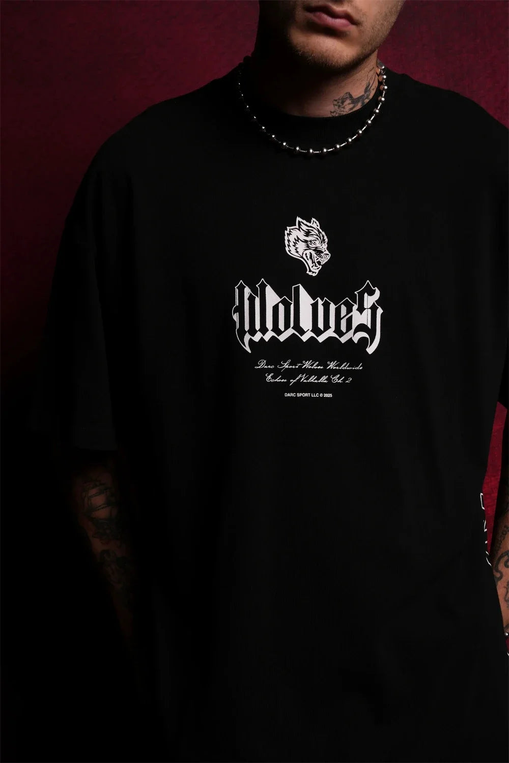 US SIZE NEW "SIDE BY SIDE" OVERSIZED TEE IN BLACK Men T Shirts Y2k DARK Gothic Short Sleeve T-Shirt Harajuku Hip Hop Couple Tops