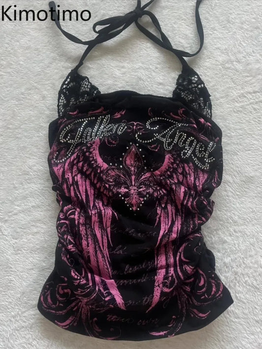 Women's Y2K Gothic Vintage Crop Top