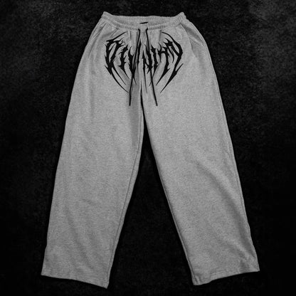 BREATHEDIVINITY men's sports pants for jogging, fitness and leisure, with printed patterns, straight and wide fit long pants
