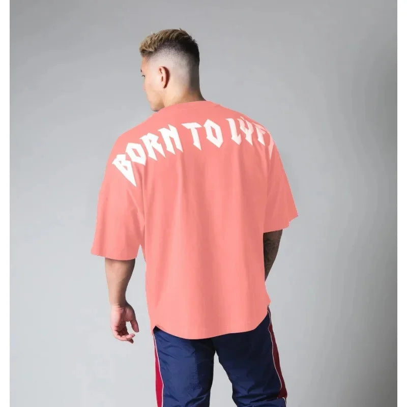 Apex Ritual – メンズ ゆったりフィット サマー スポーツ Tシャツ – フィットネス バスケットボール 半袖 韓国スタイル