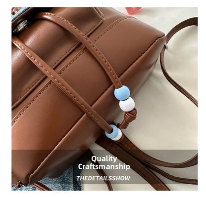 Faionable Retro Commuter Bapa 2023 New Sle Casual Versatile Korean Version Single oulder Bag Soft PU Magnetic Bul...
