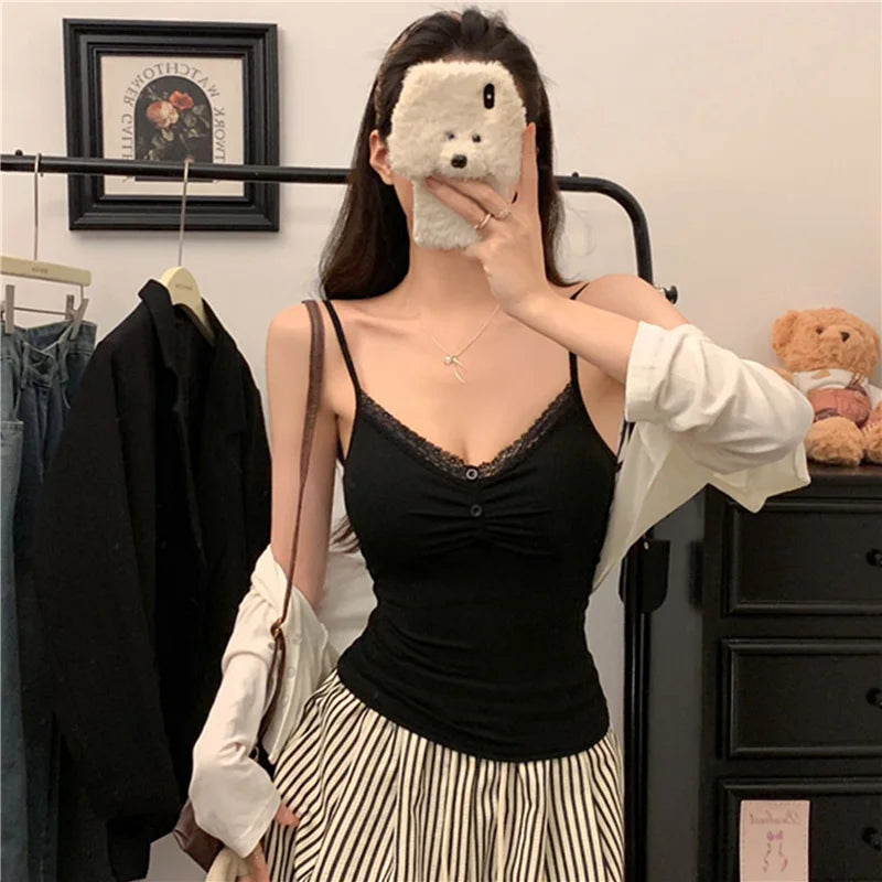 Women's White Lace Padded Crop Top