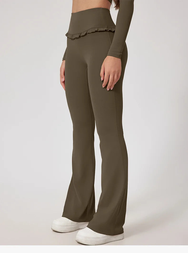 Women's Workout Wide-Leg Slim Fit Two-Piece Set