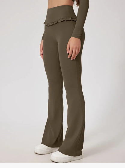 Women's Workout Wide-Leg Slim Fit Two-Piece Set