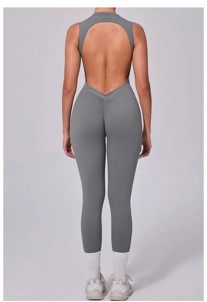 Women's Workout Black Jumpsuit