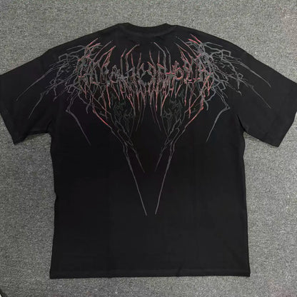 Breathedivinity American-style printed fitness loose cotton t-shirt
