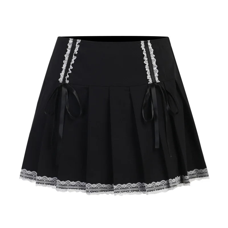 Women's Pink Plaid Gothic Mini Skirt