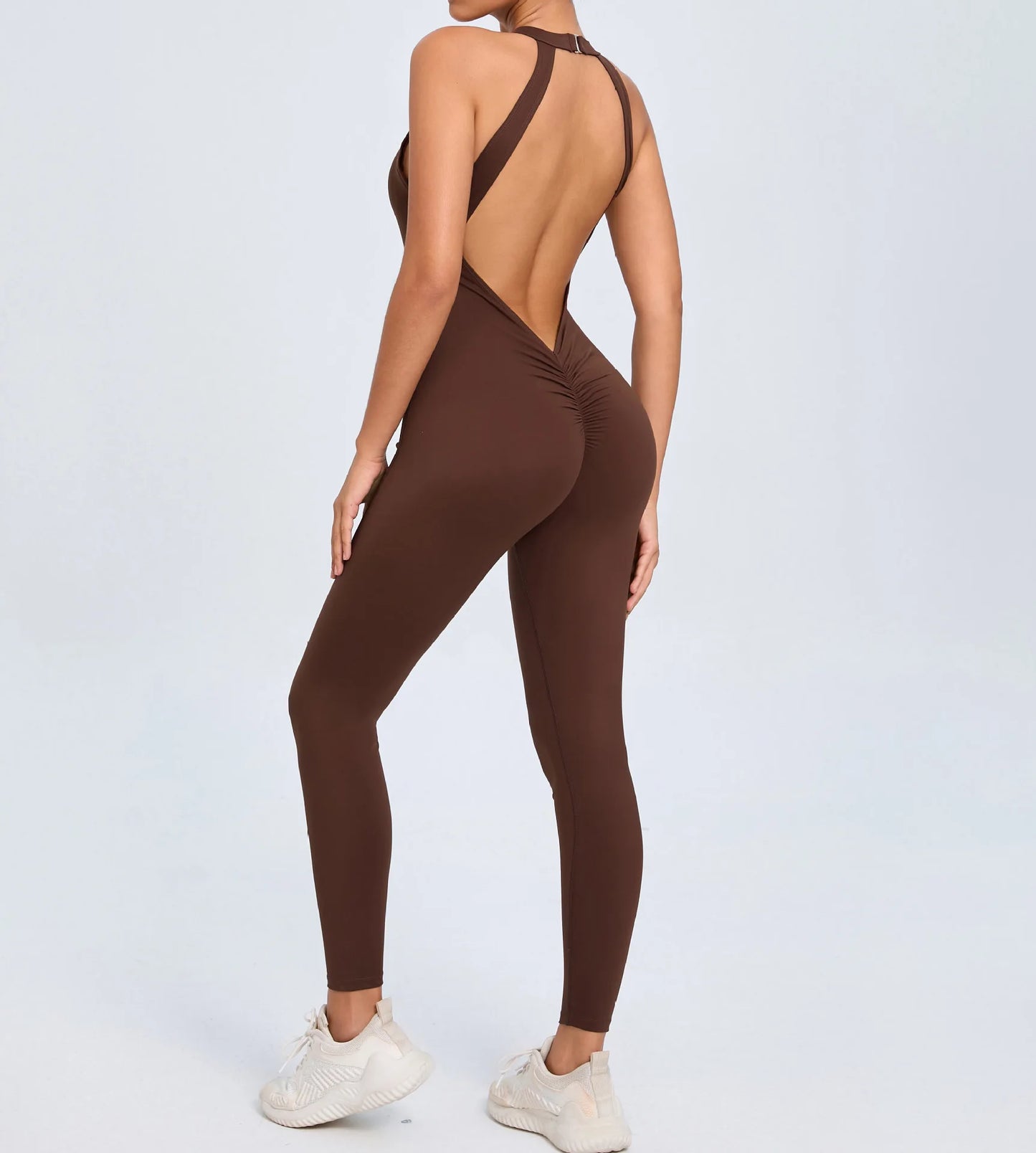 Women's Workout Coffee Jumpsuit
