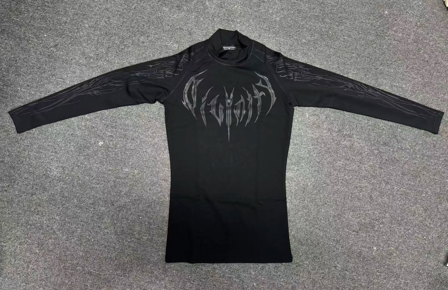 Breathedivinity highly elastic compression exercise fitness running compression long-sleeved tight-fitting clothing