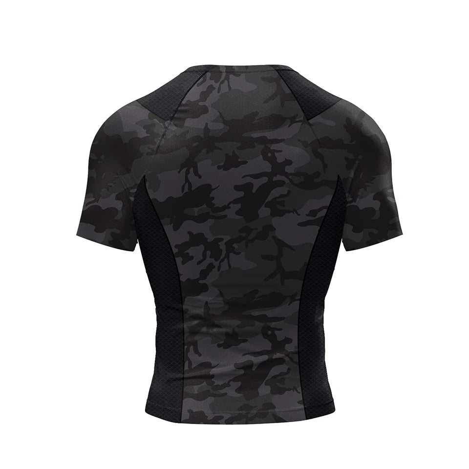 Apex Ritual – 黒 ノーギ BJJ 柔術 Tシャツ & MMA ショーツセット – ラッシュガード & コンプレッションウェア