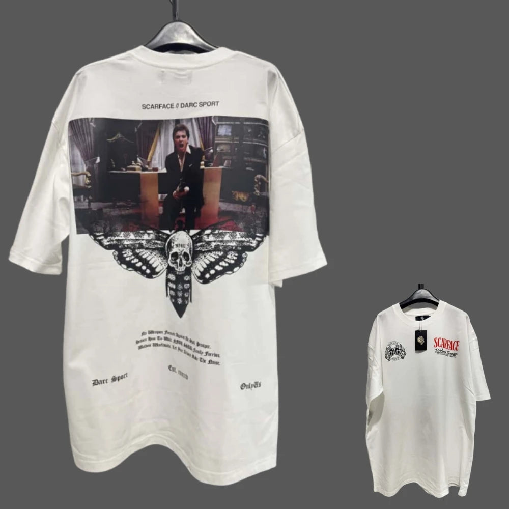 Apex Ritual – アニメプリント メンズクルーネックTシャツ – ゆったりカジュアル フィットネストレーニング コットンTee