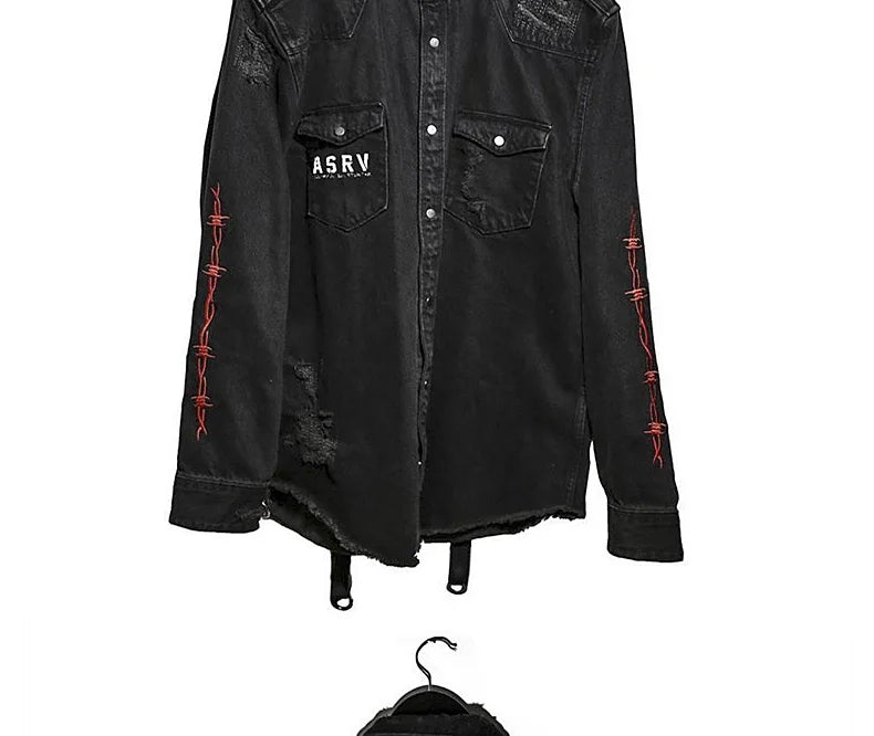 Apex Ritual – ジム メンズ デニムジャケット – ファッション オートバイ ジーンズ ジャケット カジュアル スポーツ フィットネス コート